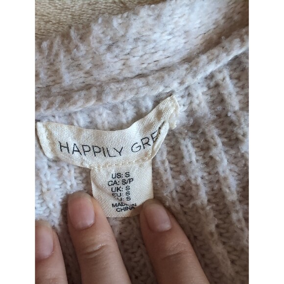 White cropped sweater cardigan size small - Picture 3 of 5